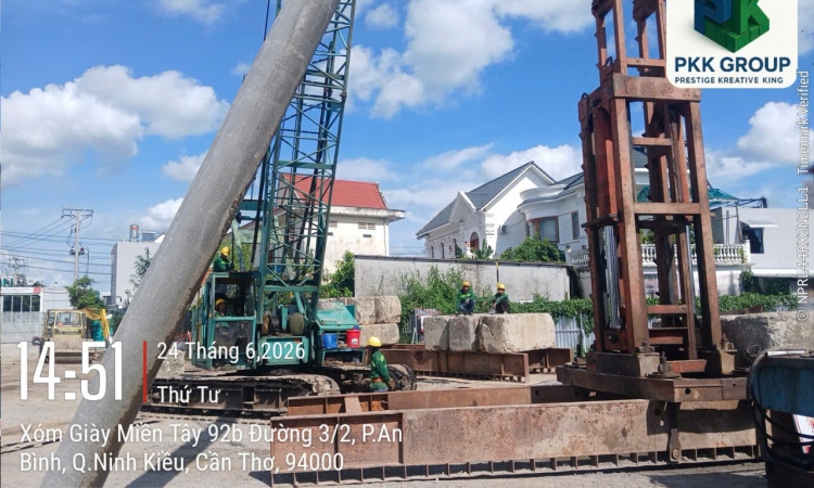 Cập Nhật Tiến Độ Thi Công Ép Cọc Ngày 24/06/2026 | PKK PilingWorks