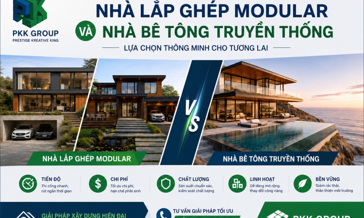 So Sánh Nhà Lắp Ghép Modular Và Nhà Bê Tông Truyền Thống - Đâu Là Xu Hướng Xây Dựng Tương Lai?