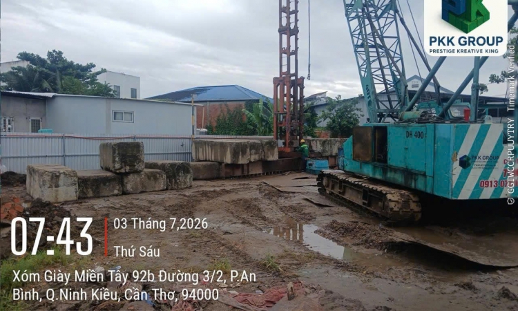 Cập Nhật Tiến Độ Thi Công Ép Cọc Dự Án Cara Legend Cần Thơ | PKK PILINGWORKS